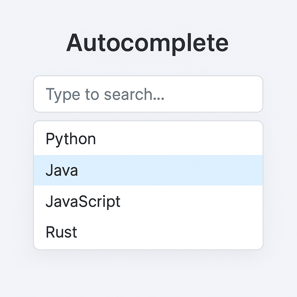 کامپوننت AutoComplete